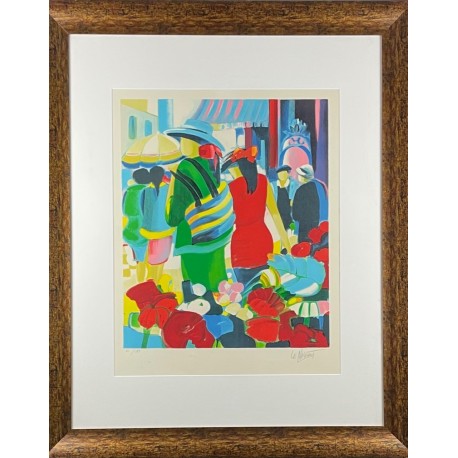 AU MARCHE - LE NALBAUT Gérard (1946- ) - Lithographie