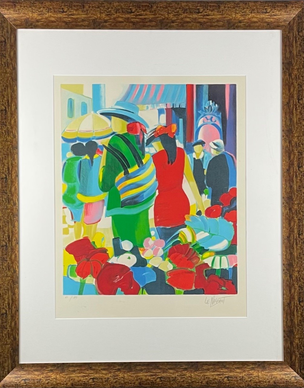 AU MARCHE - LE NALBAUT Gérard (1946- ) - Lithographie