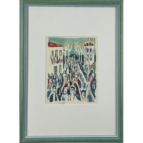 LE DEFILE - DUREL Auguste (1904 ) - Lithographie