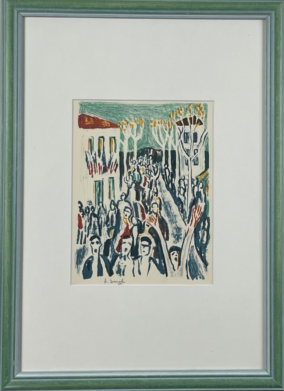 LE DEFILE - DUREL Auguste (1904 ) - Lithographie