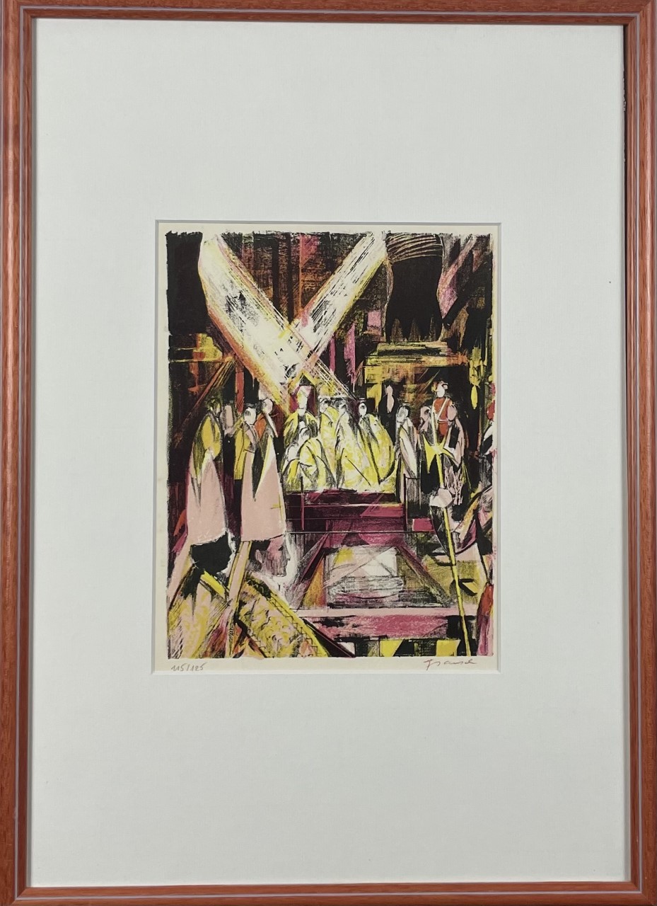 LA MESSE - GRAU-SALA Emile (1911 - 1975) - Lithographie