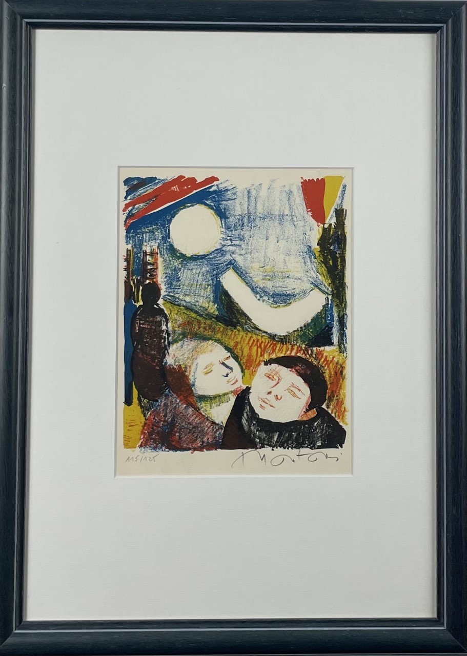 DEUX ENFANTS - MONTANE Roger (1916 ) - Lithographie
