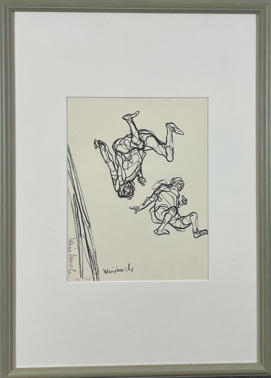 LA CHUTE - WEISBUCH Claude (1927 - ) - Héliogravure