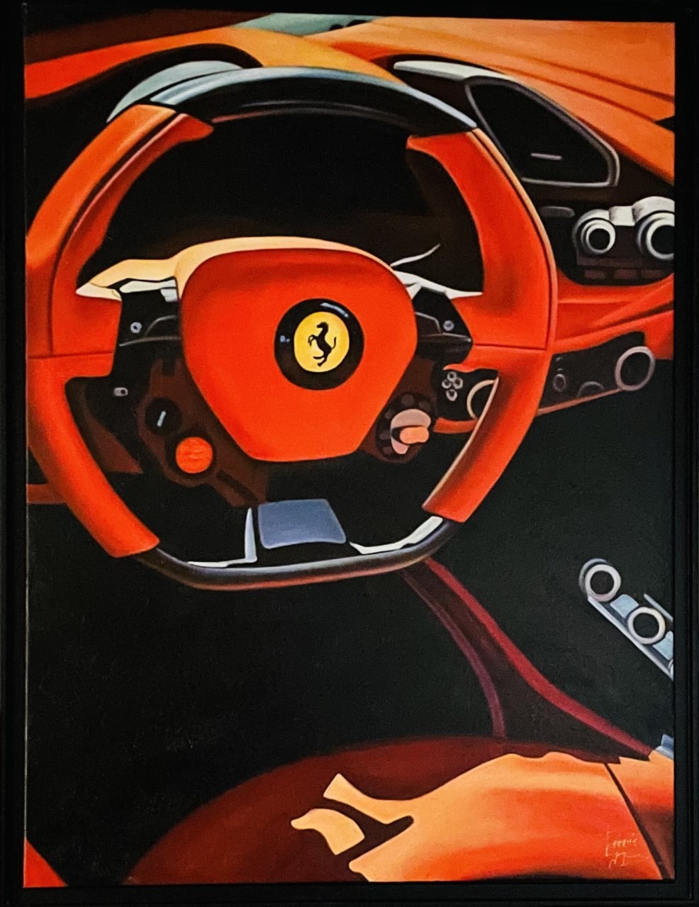 TABLEAU DE BORD DE FERRARI - FOUR IV (FOURNIER dit) - Technique mixte