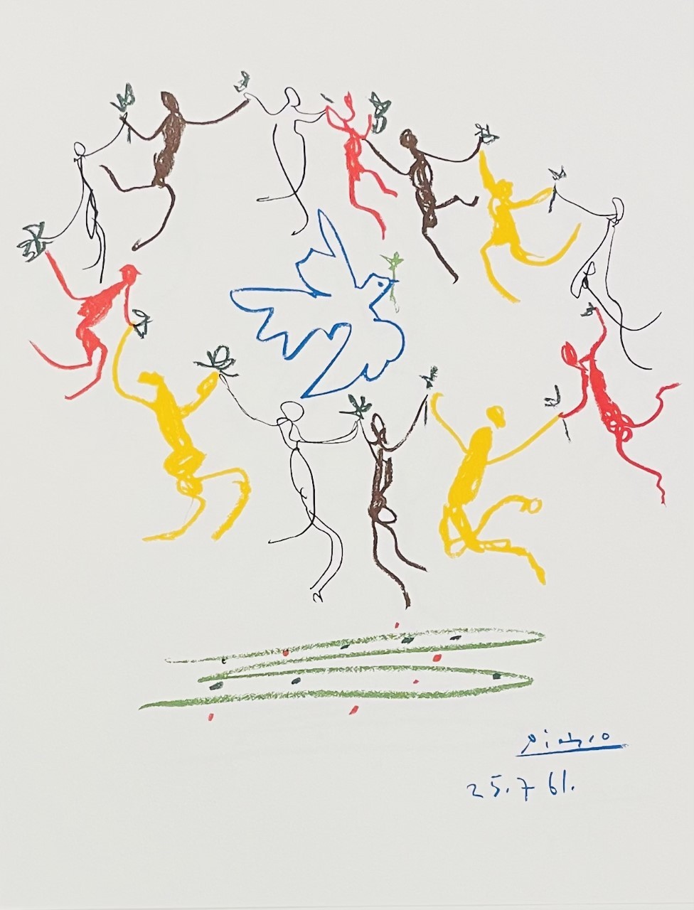 LA RONDE DE LA COLOMBE - PICASSO Pablo (d'aprés) (1881 - 1973) - Lithographie