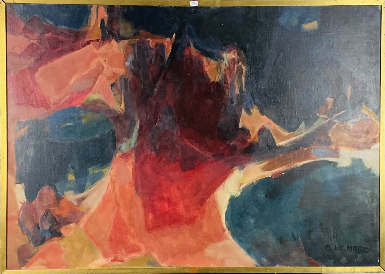 LES ROCHERS - LE MORE Arlette (1930- ) - Huile sur toile