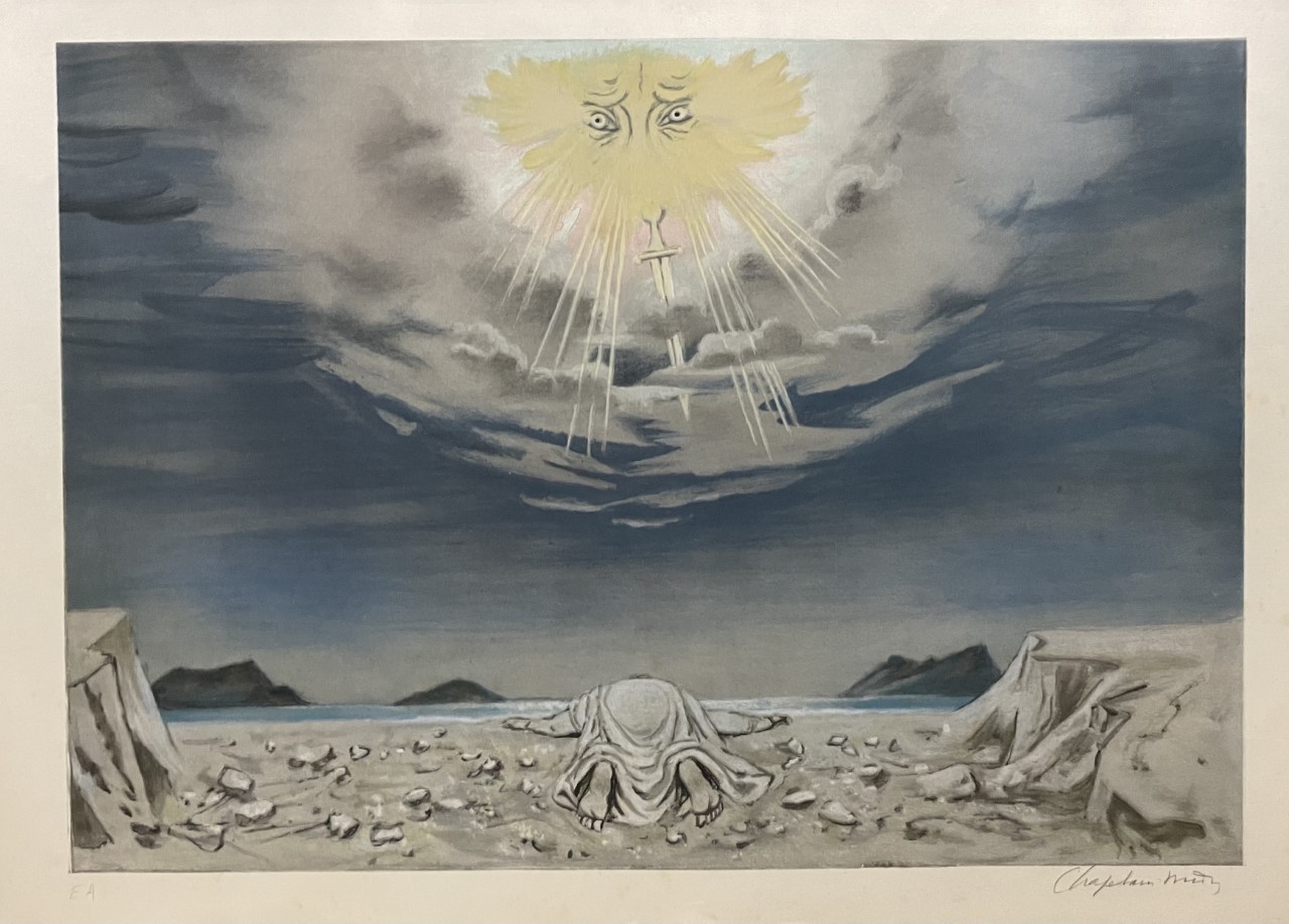 SEUL DANS UN DESERT ROCHEUX - CHAPELAIN-MIDY Roger (1904-1992) - Lithographie