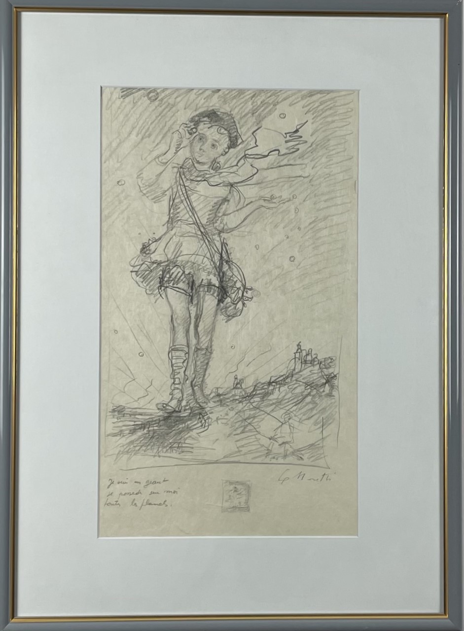 JE SUIS UN GEANT - MORETTI Lucien-Philippe (1922 - 2000) - Dessin