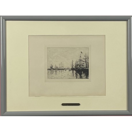 L’ENTRÉE DU PORT - BOUDIN Eugène (1824 - 1898) - Héliogravure