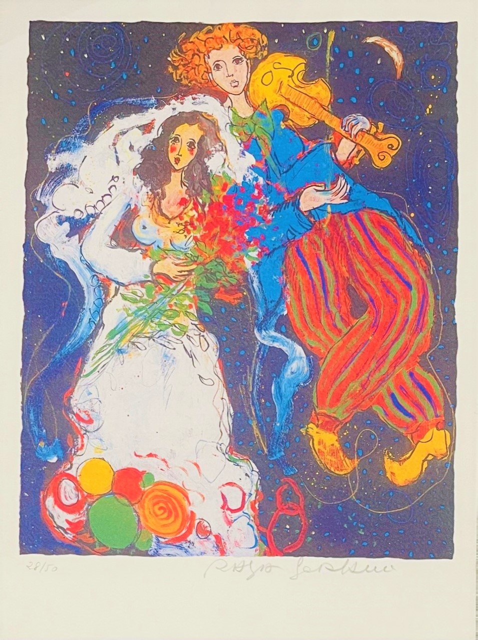 MARIAGE DU MUSICIEN - RAYA SORKINE (1936 - 2022) - Lithographie