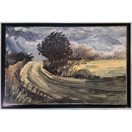ROUTE DE COLLINE - FREY Jean-Pierre (1955-) - Huile sur toile