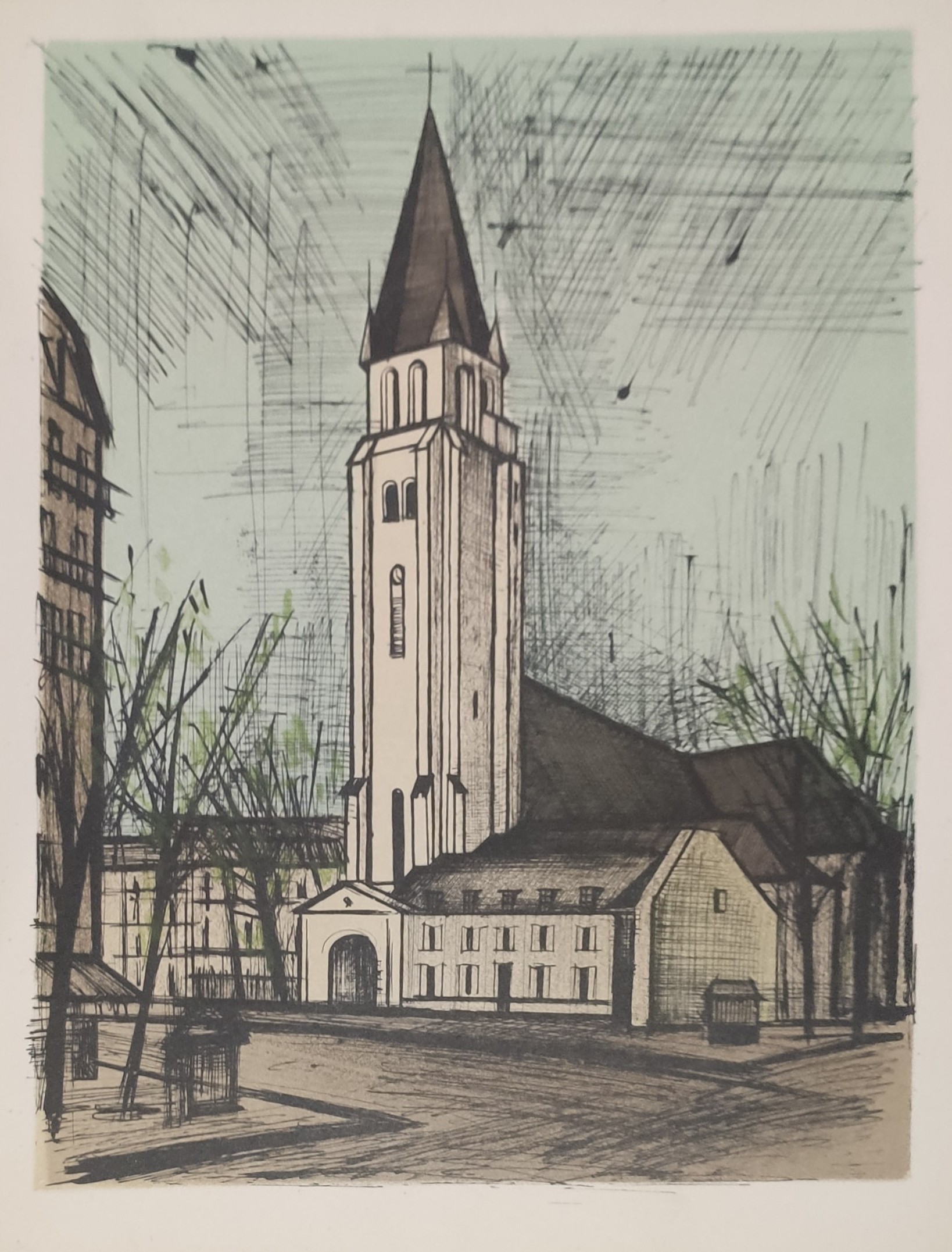 SAINT GERMAIN DES PRES - BUFFET Bernard (d’après ) (1928 - 1999) - Lithographie