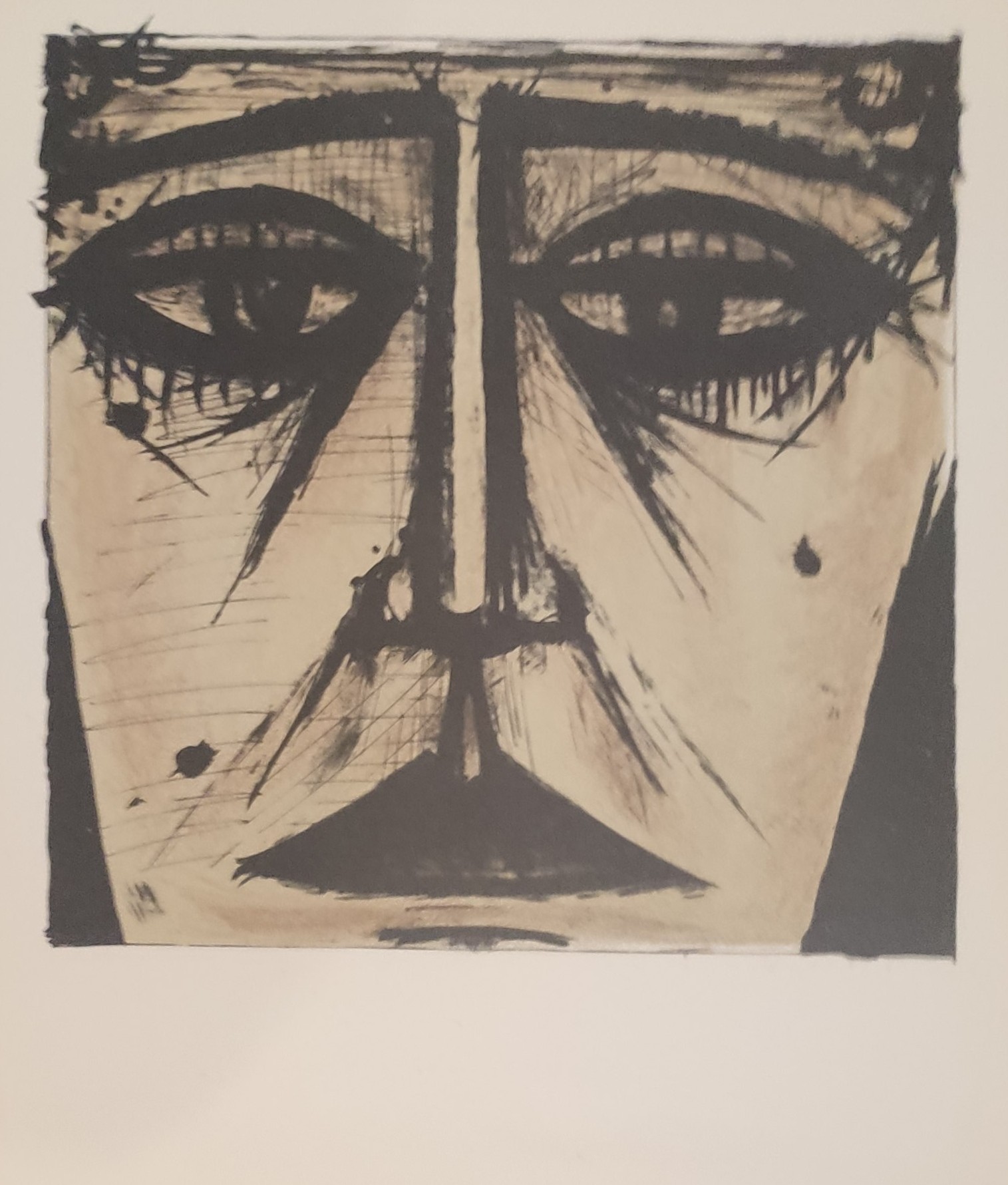 VISAGE - BUFFET Bernard (d’après ) (1928 - 1999) - Lithographie
