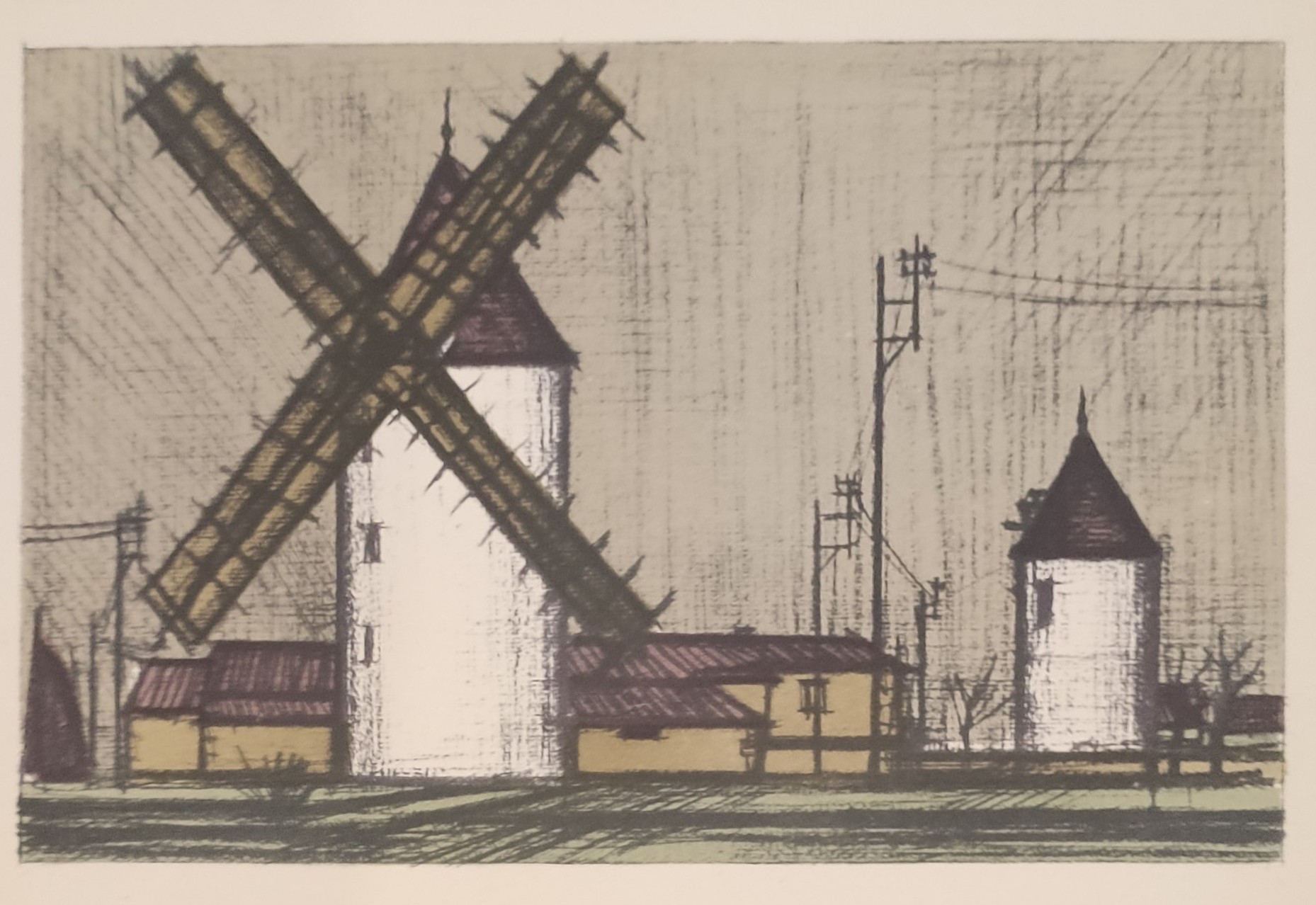 LE MOULIN - BUFFET Bernard (d’après ) (1928 - 1999) - Lithographie