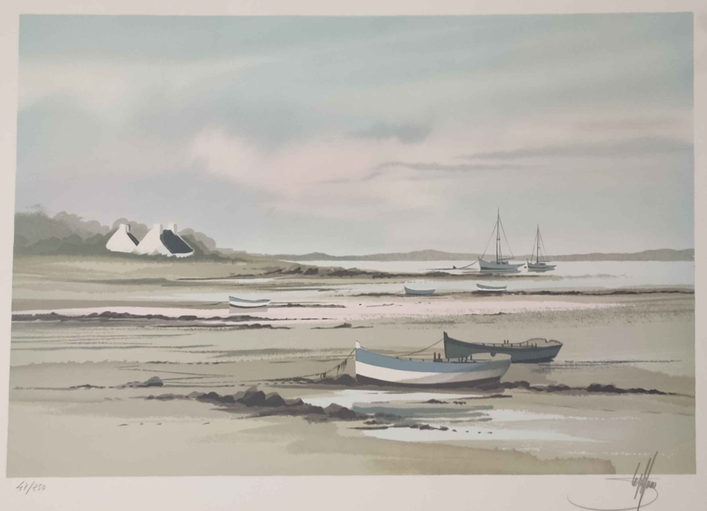 MAREE BASSE - LAURO Stéphane (1964 - ) - Lithographie