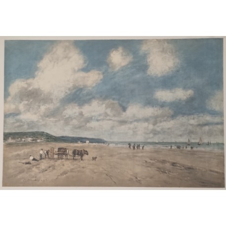 PLAGE NORMANDE - BOUDET Pierre (1915 - 2010) - Lithographie