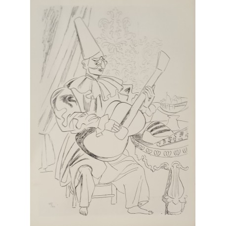 POLICHINELLE AU GUERIDON - SEVERINI Gino (1883 - 1966) - Estampe