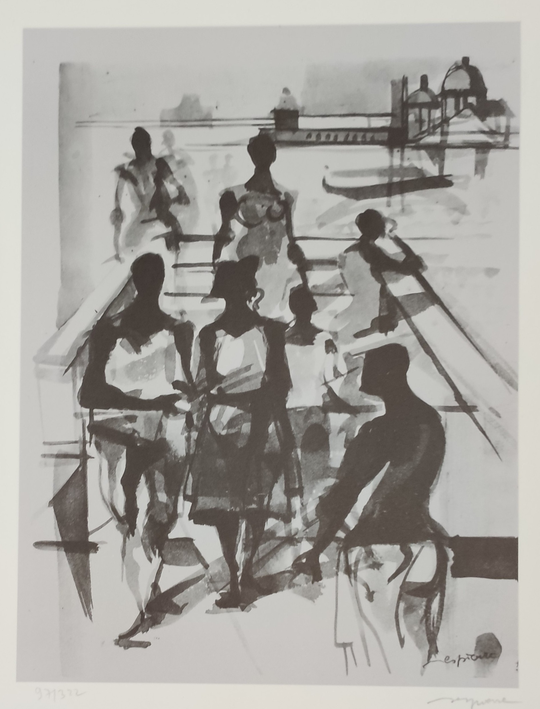 LA TERRASSE - DESPIERRE Jacques (1912 - 1995) - Lithographie