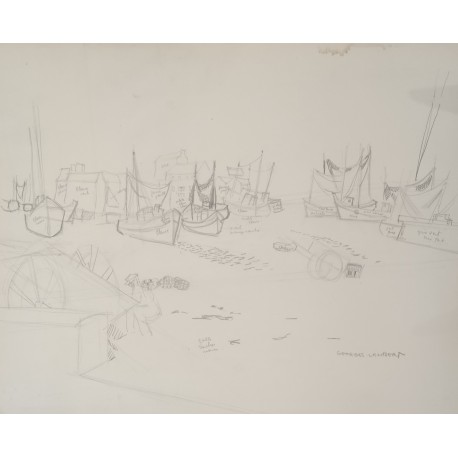 MARÉE BASSE - LAMBERT Georges (1919 - 1998) - Dessin