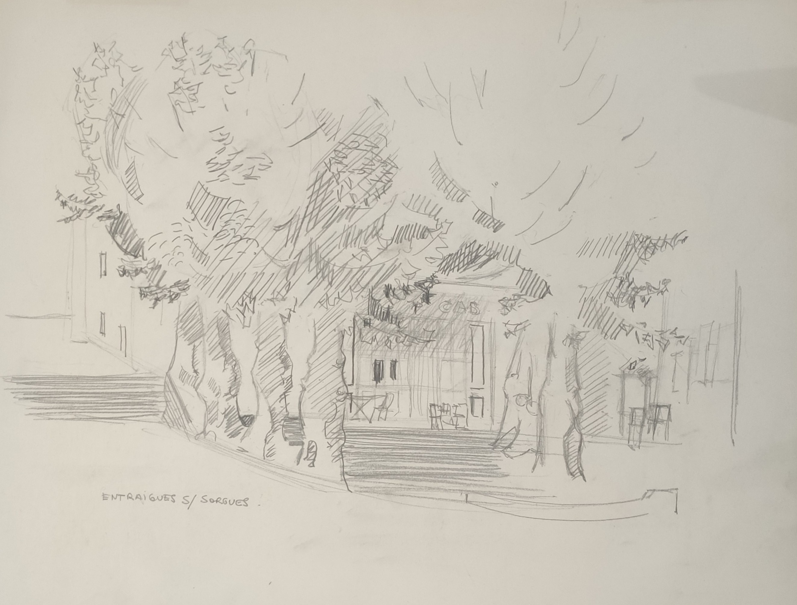 LE PATIO - LAMBERT Georges (1919 - 1998) - Dessin