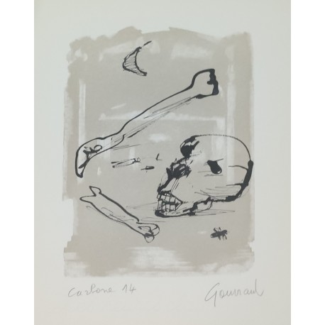 CARBONE 14 - GOUVRANT Gérard (1946 - ) - Huile sur papier