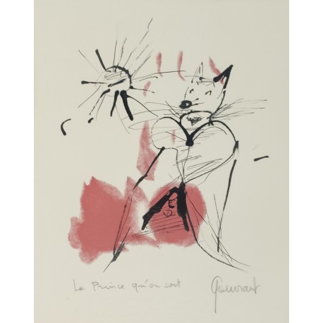 LE PRINCE QU'ON SORT - GOUVRANT Gérard (1946 - ) - Huile sur papier