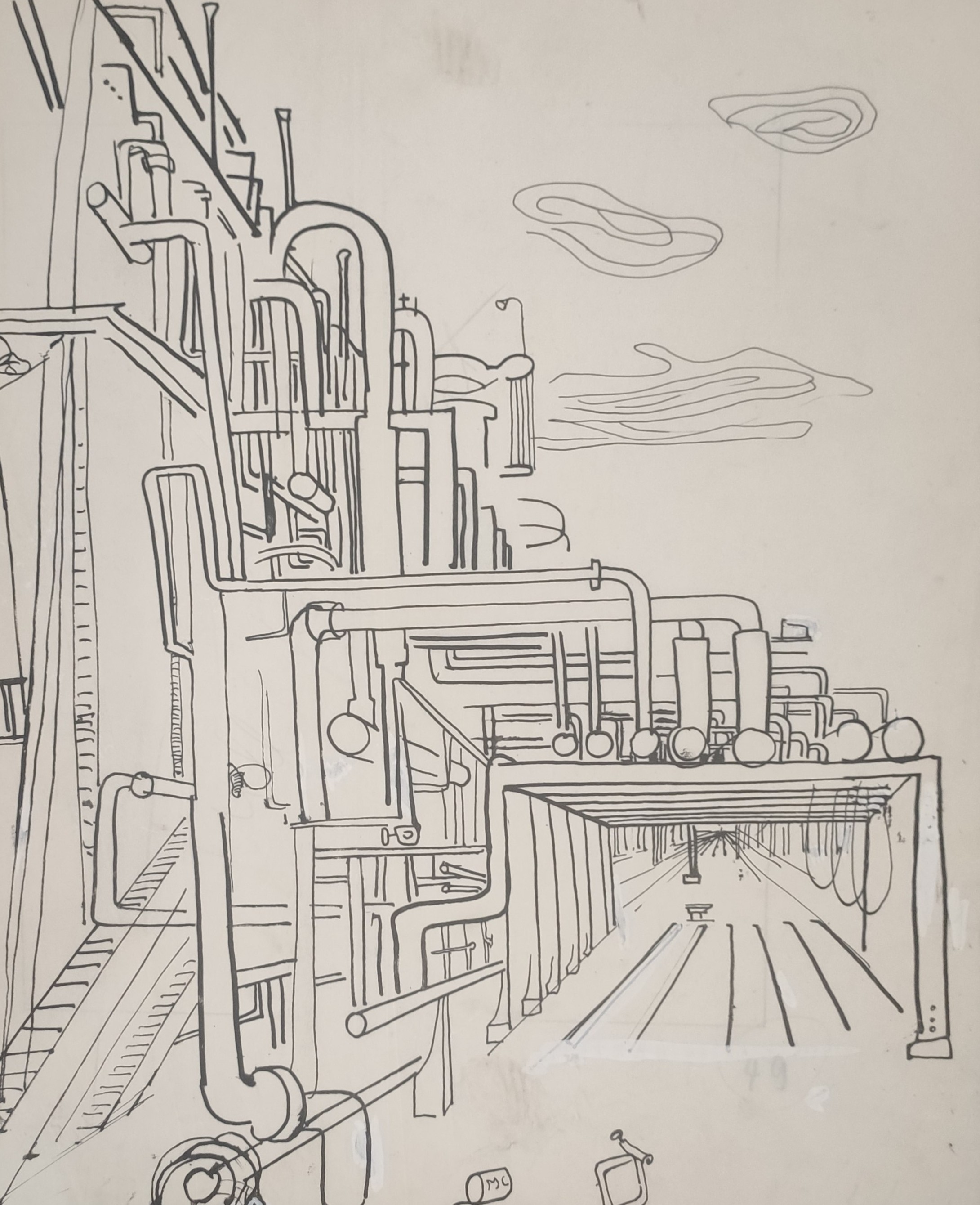 SANS TITRE - ECOLE MODERNE (XXème siècle) - Dessin