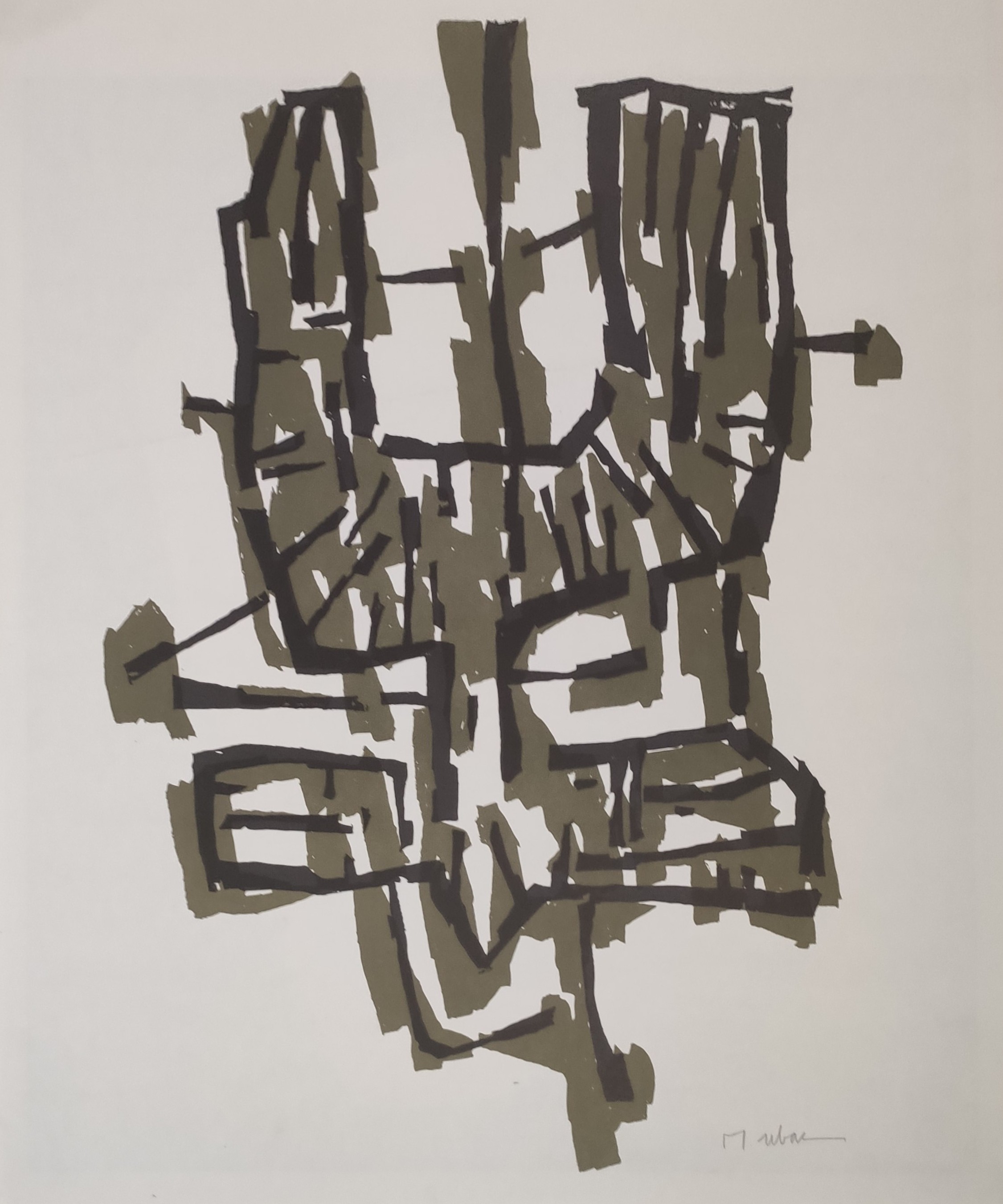 COMPOSITION - UBAC Raoul (1910 - 1984) - Lithographie