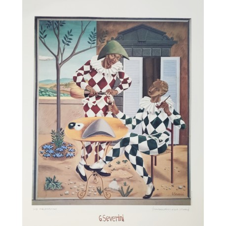 DEUX ARLEQUINS - SEVERINI Gino (1883 - 1966) - Print