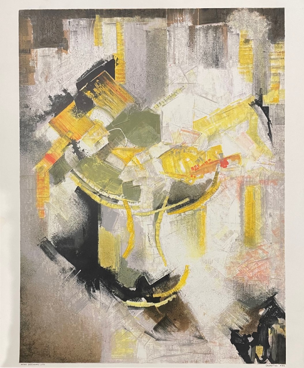 COMPOSITION - CALMETTES Jean-Marie (1918-2007) - Lithographie