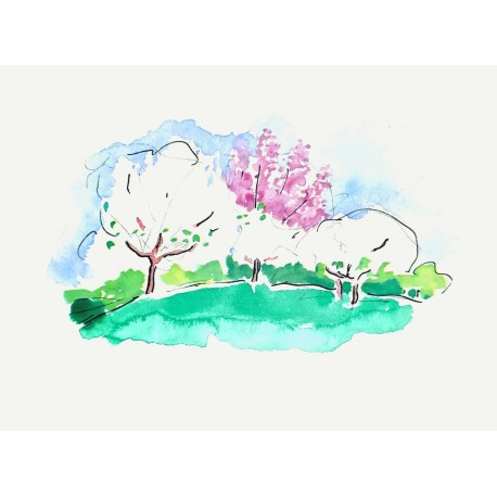 ARBRES EN FLEURS - VAN DONGEN Kees (D'après) (1877 - 1968) - Estampe