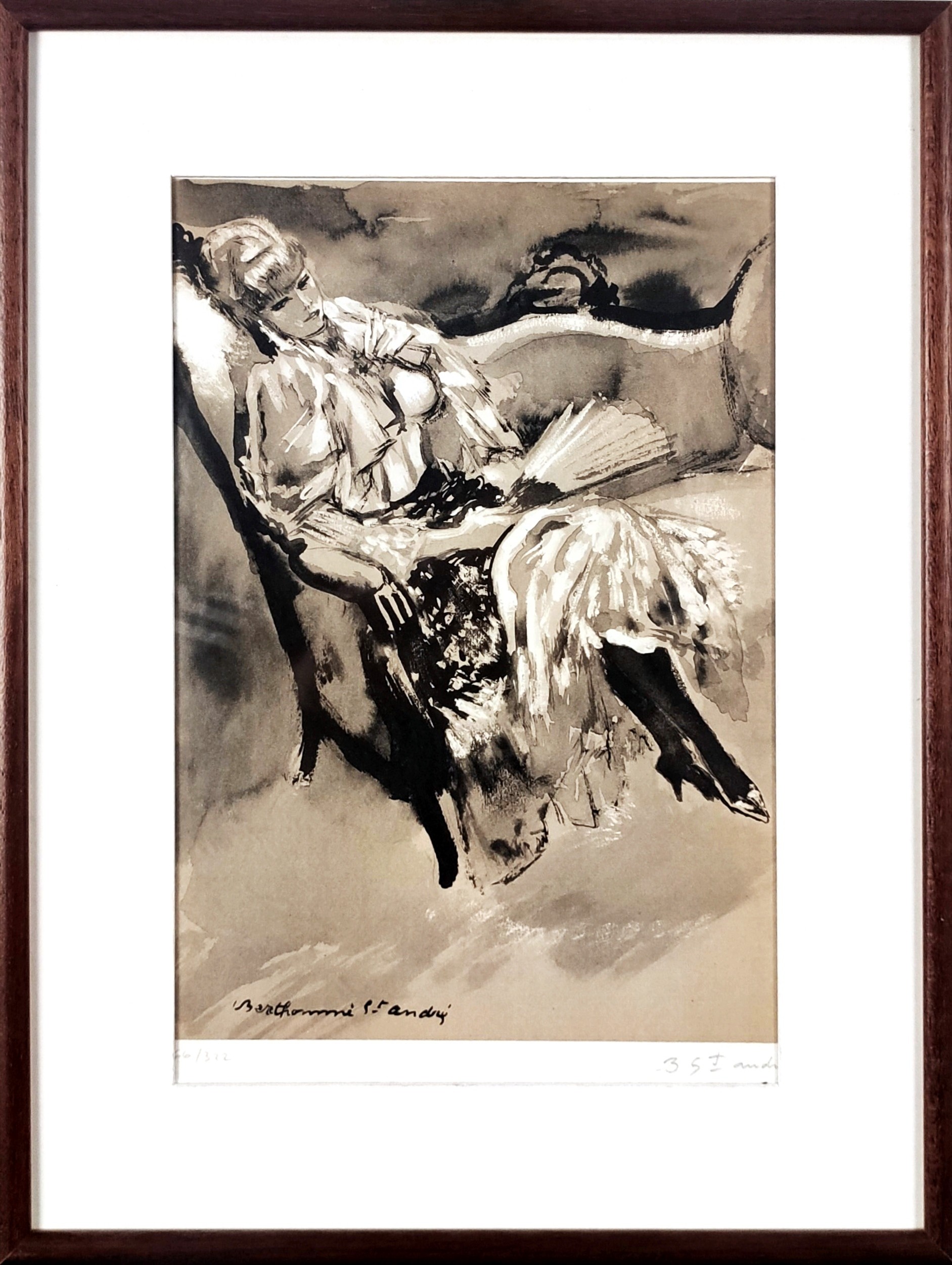 LES BAS NOIRS - BERTHOMME SAINT-ANDRE Louis (1905 - 1977) - Lithographie