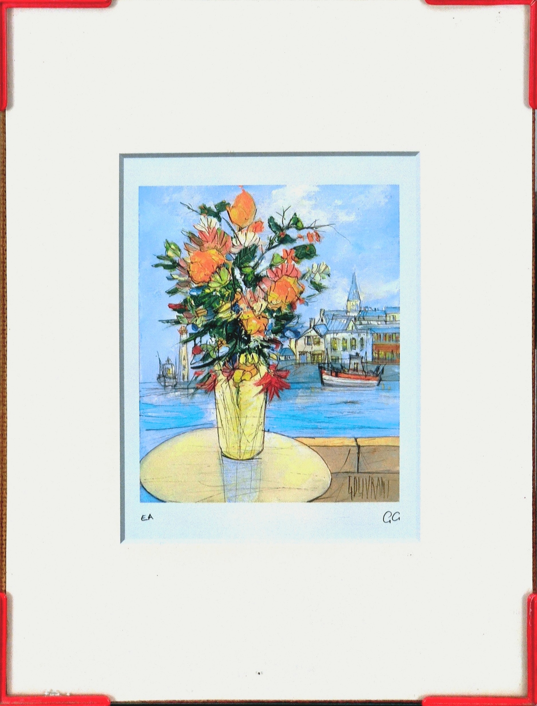 VASE DE FLEURS MARITIME - GOUVRANT Gérard (1946 - ) - Estampe