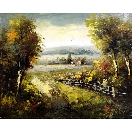 LA CLAIRIERE - LEDOUX Fernand (XX ème siècle) - Huile sur toile