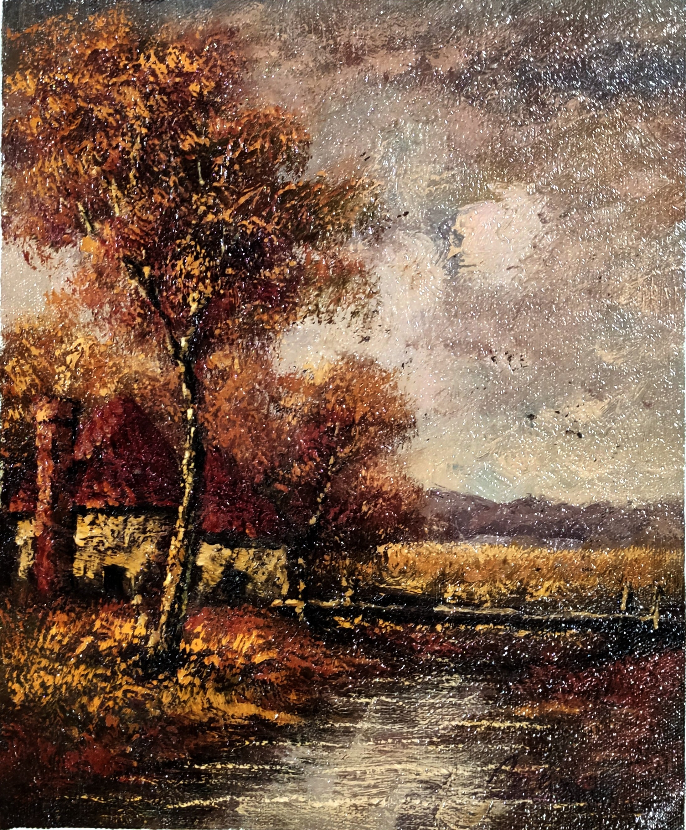 PAYSAGE AUTOMNAL - ECOLE MODERNE (XXème siècle) - Huile sur toile