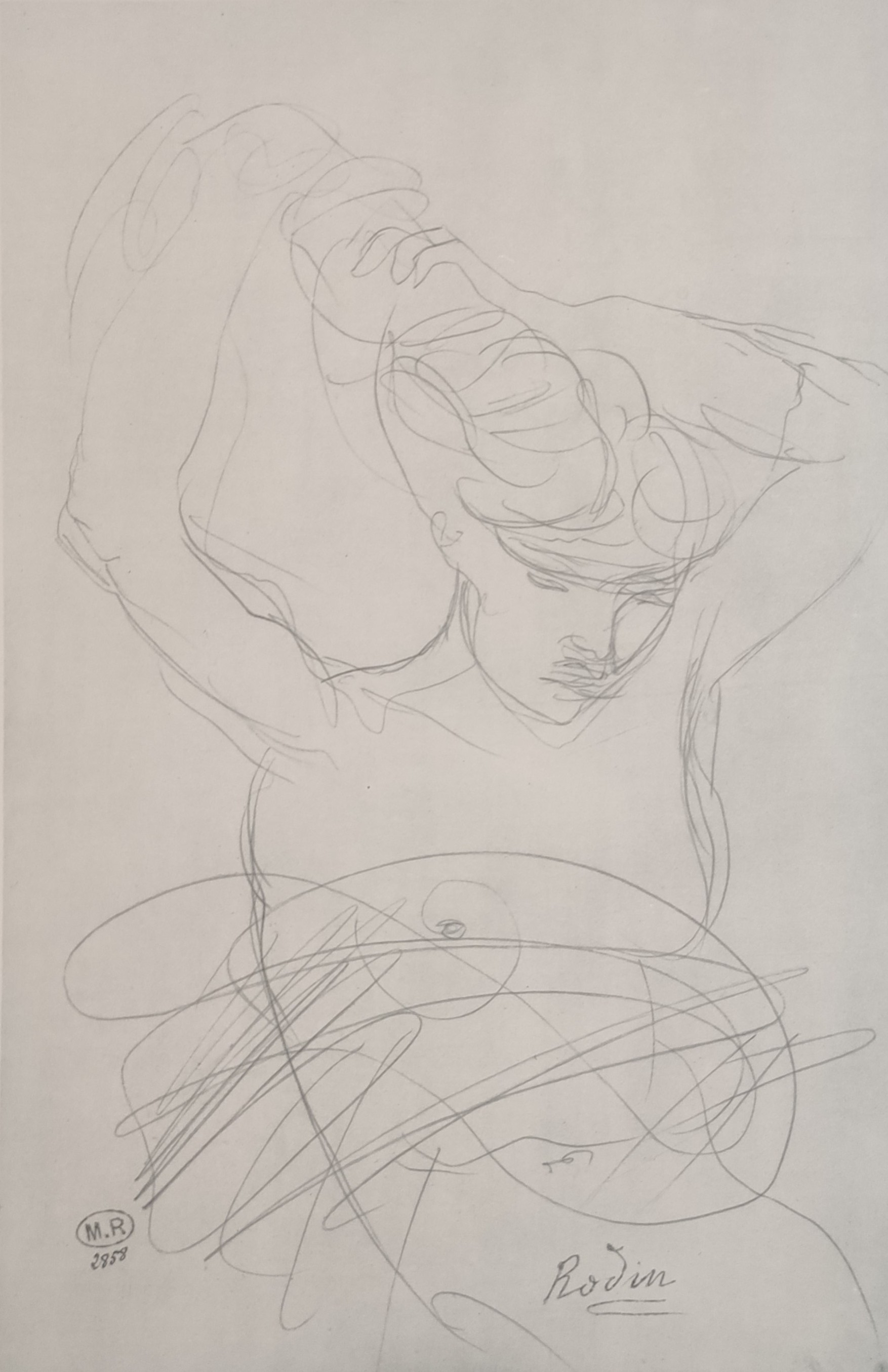 NU AU CHIGNON - RODIN Auguste (d'après) (1840 - 1917) - Héliogravure