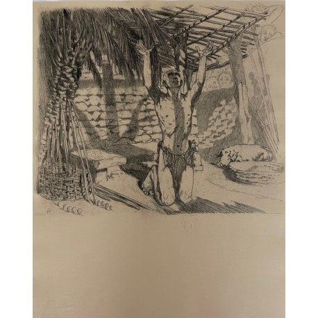 LA TENTATION DE SAINT ANTOINE - HERTENBERGER Fernand (1882 - 1970) - Gravure