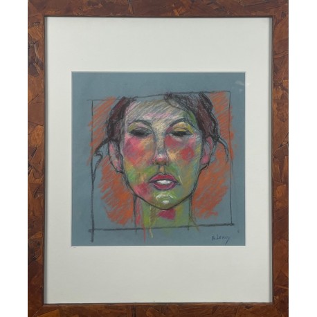 PORTRAIT D’UNE 'INCONNUE - LEROY René ( 1931 - ) - Pastel