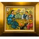 JULES ET SON CHIEN - MICHAUD Herick (1954 - ) - Huile sur toile