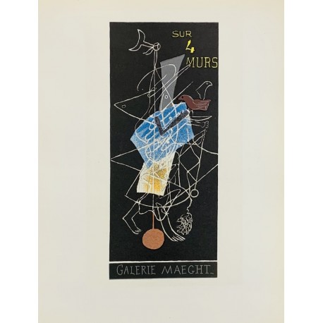 SUR QUATRE MURS - BRAQUE Georges (D'après) (1882 - 1963) - Lithographie