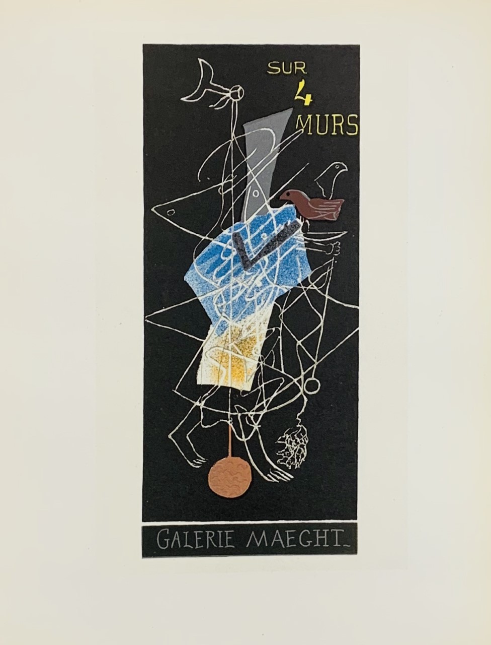 SUR QUATRE MURS - BRAQUE Georges (D'après) (1882 - 1963) - Lithographie
