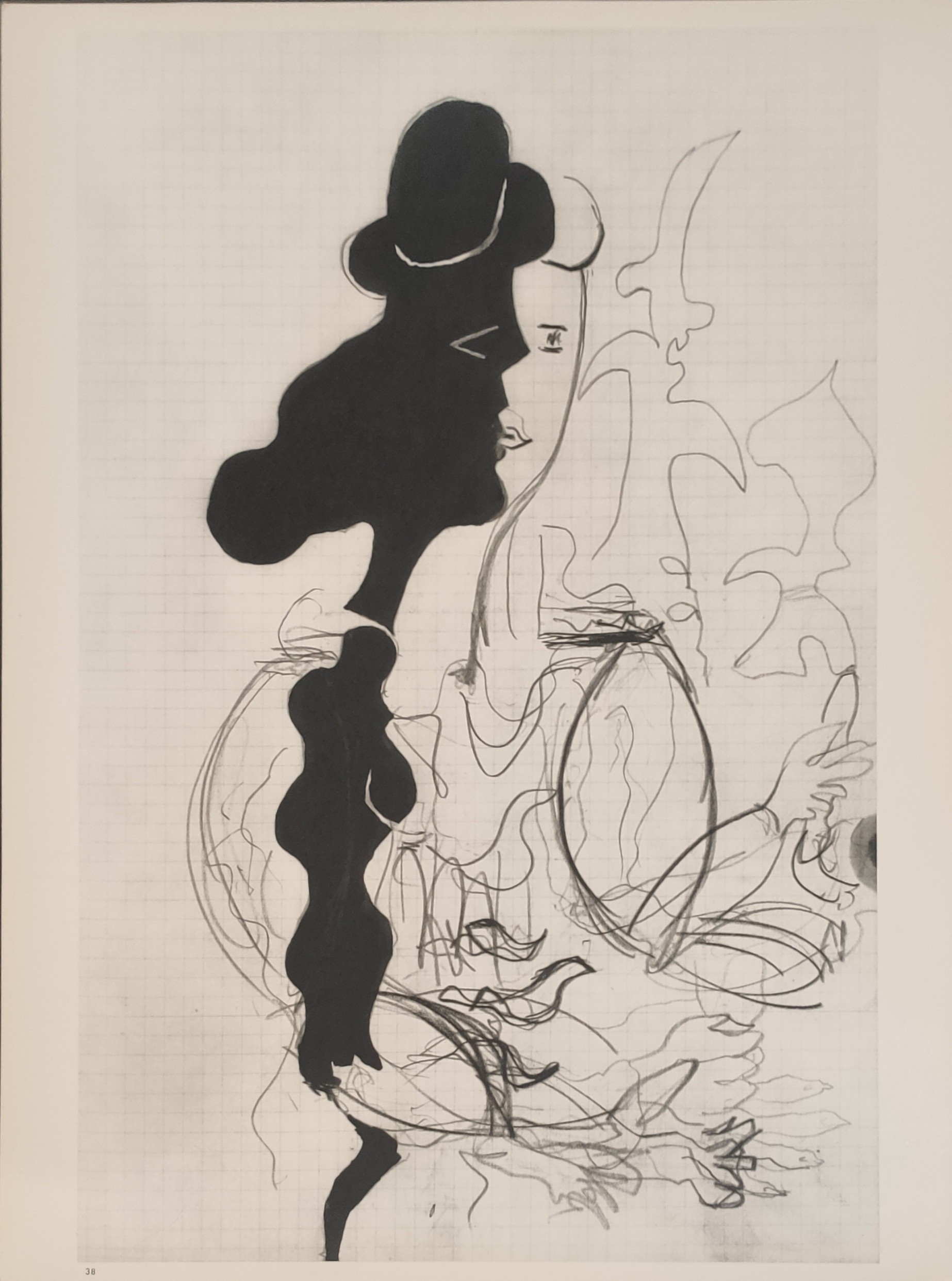 FEMME AU CHAPEAU NOIR - BRAQUE Georges (D'après) (1882 - 1963) - Héliogravure