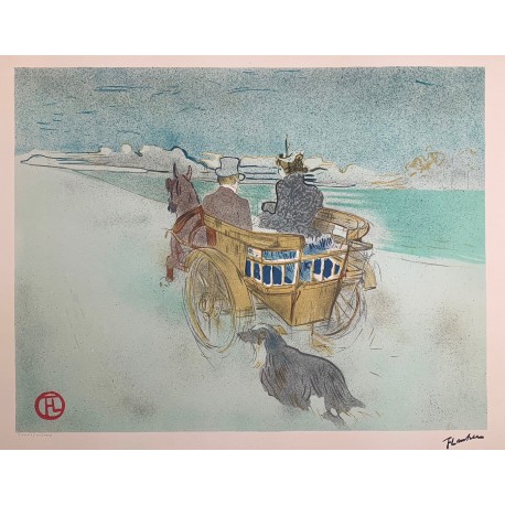 LA CALECHE - TOULOUSE-LAUTREC HENRI (D'APRÈS) DE (1864 - 1901) - Lithographie