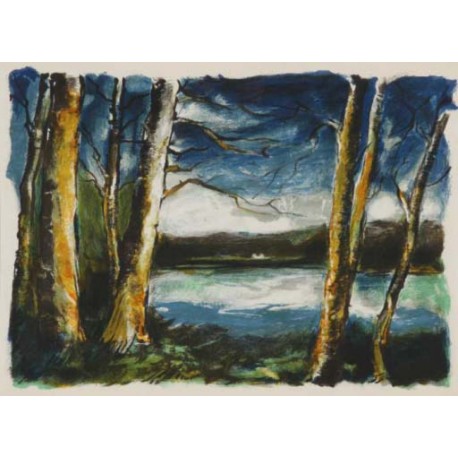 DANS LES BOIS - VLAMINCK Maurice De (1876-1958) - Pochoir