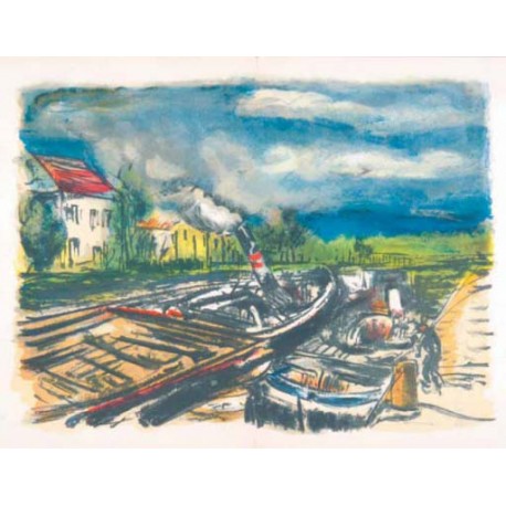 LES PENICHES - VLAMINCK Maurice De (1876-1958) - Pochoir