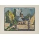 L EGLISE DE BOUGIVAL - VLAMINCK Maurice De (1876-1958) - Lithographie