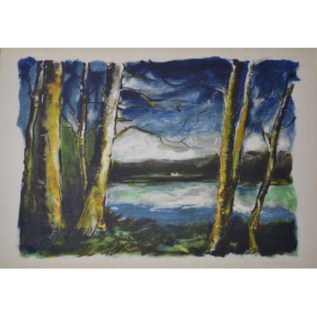 PAYSAGE - VLAMINCK Maurice De (1876-1958) - Lithographie