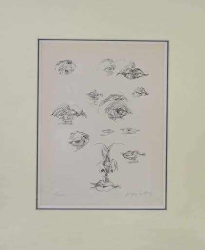 ETUDE NEZ, BOUCHE, OEIL - VILLON Jacques (1875-1963) - Lithographie