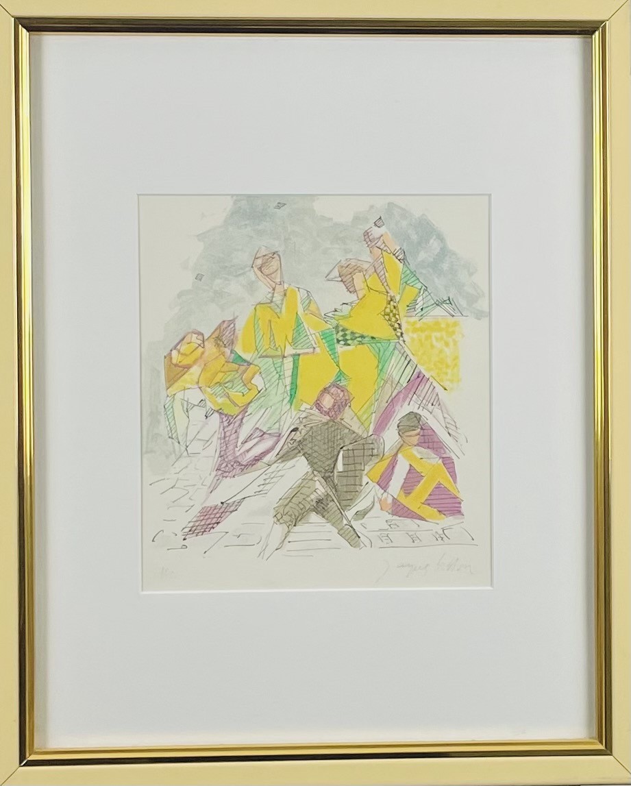 GROUPE DE PERSONNAGES - VILLON Jacques (1875-1963) - Lithographie