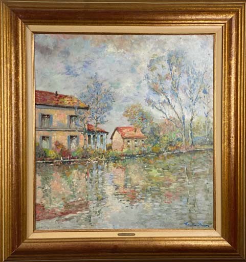 ENGHIEN PETIT LAC - STENN Henri (1903 - 1993) - Huile sur panneau